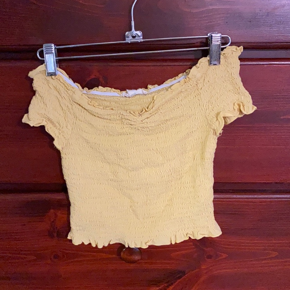 Yellow Off the Shoulder Top